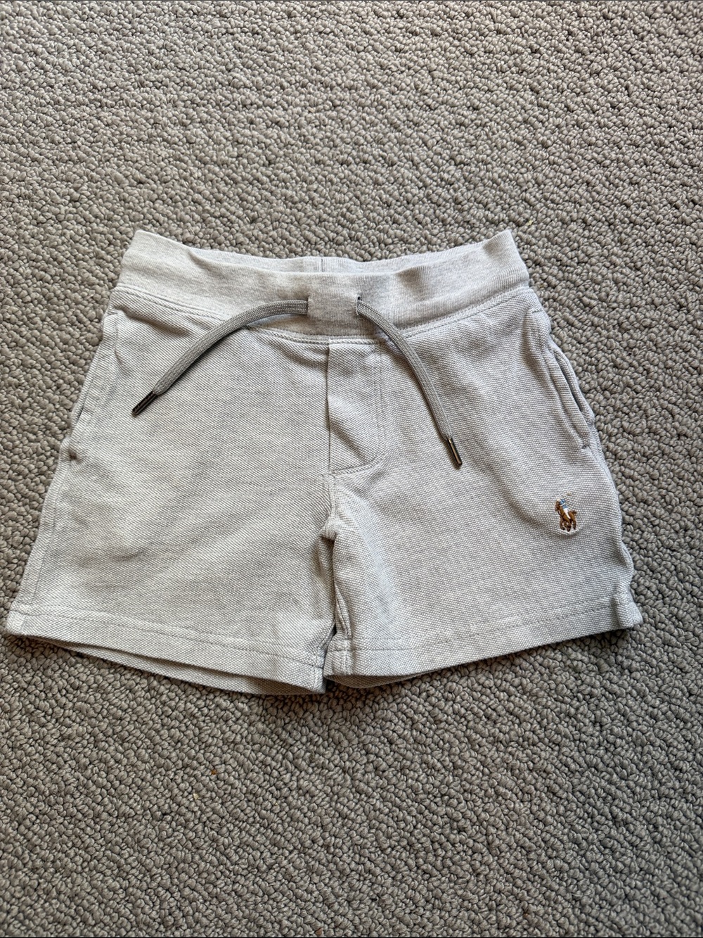 Polo by Ralph Lauren Heather Gray Knit Drawstring Athletic Shorts